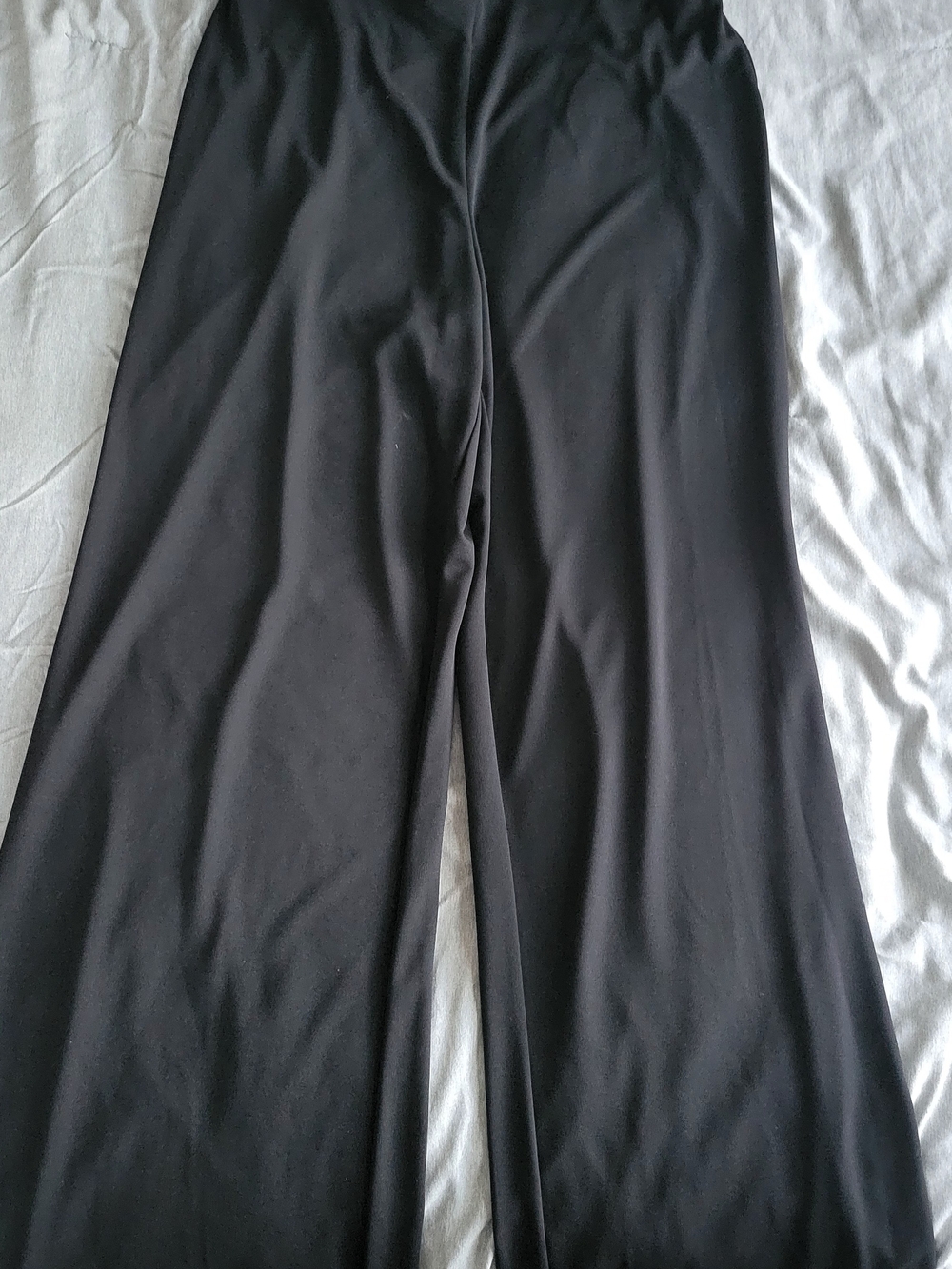Donna Karan Black Wide-Leg Trousers